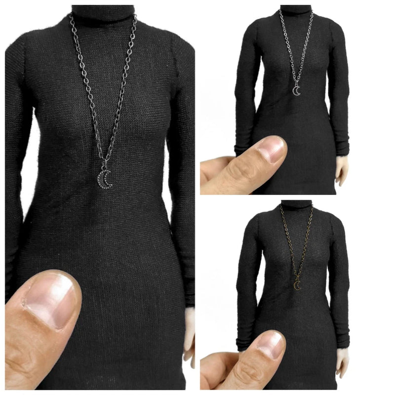 1/6 Female Soldier Accessories Moon Necklace Model Fits for 12" Action Figure Model