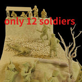 1/35 Scale WwII Battle of Ebro 12 Figures Unpainted Resin Model Kit Model