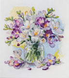 Cross Stitch Kit "The first bouquet", size 6.7x6.7 in (17.0x17.0 cm) Model