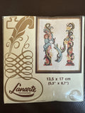 NEW Lanarte Cross Stitch Kit Letter Initial DMC Floss Embroidery YOU PICK Floral Model