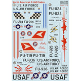 Print Scale 72-482 DECALS North American F-86D Sabre - for Scale model 1:72 Model