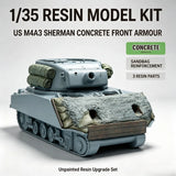 1/35 M4A3 Sherman Concrete Front Armor Sandbag Resin Upgrade Kit No Tank Model