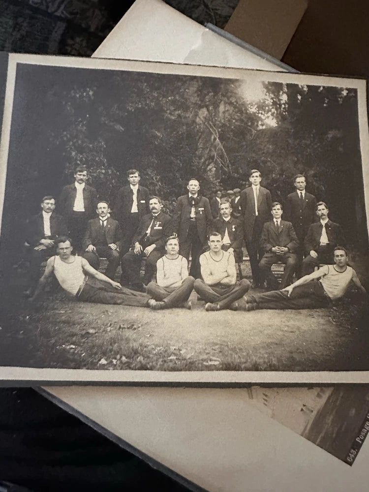 Antique Photograph On Board Possible College Men 8x10???? Model
