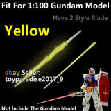 Led Beam Saber Lightsaber Sword Blade Fit 1/100 MG RE Gundam Model Yellow Model