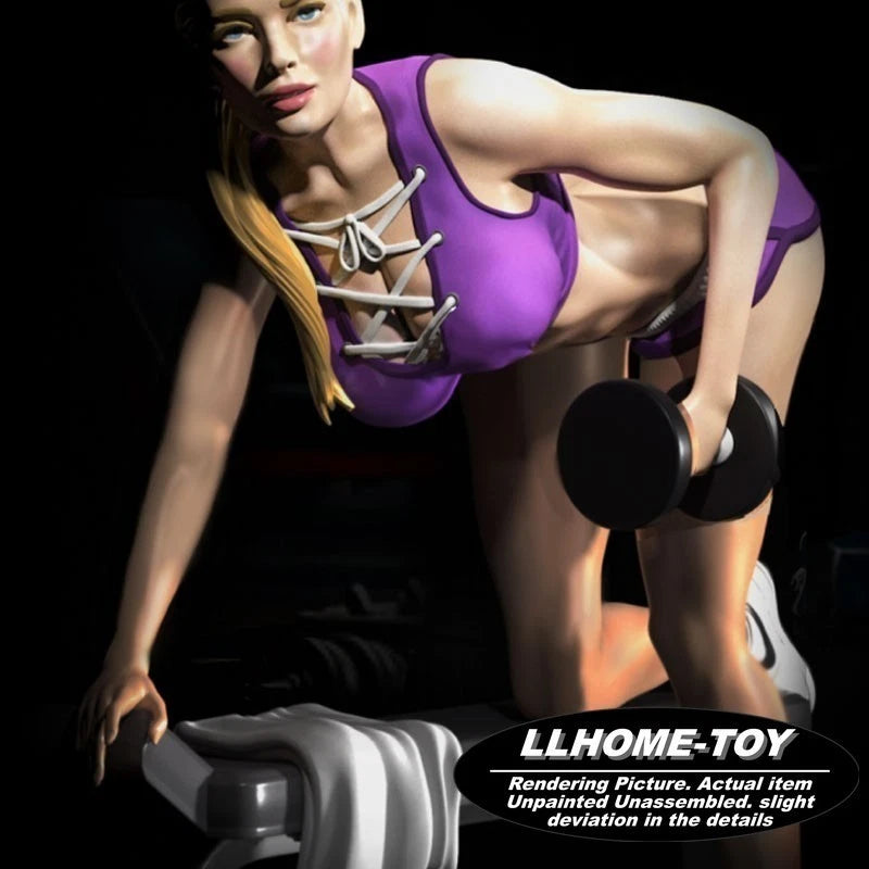 Girl With Dumbbell 1/6 3D Print Model Kit Unpainted Unassembled GK Figure Model