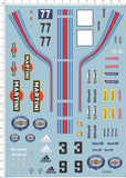 1/24 Scale martini Porsche Racing Car Markings Logos Mdoel Kit Water Slide Decal Model