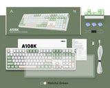 ABKO A108K Wireless Mechanical Keyboard Matcha Green Ultra Quiet Switch Model