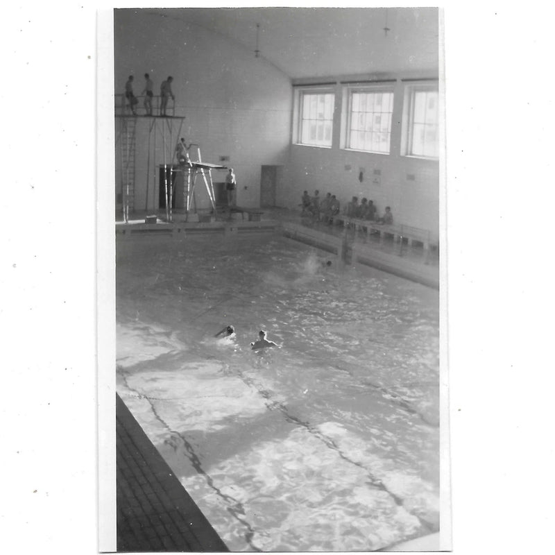 US Army Swimming Pool Men Diving Boards Indoor Gym 1953 Bad Tolz Germany Kaserne Model
