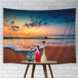 Sunset Sandy Beach Wave for Action Figure Background Backdrop Diorama Doll House Model