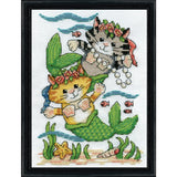 Design Works counted cross stitch kit "Mer-Cats", 13x18cm Model