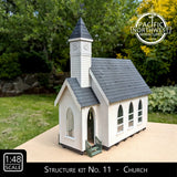 1:48 Scale Building Kit "Church / Schoolhouse" - Pacific Northwest Miniatures Model