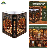 NookMaster Book Nook Kit with LED Light DIY Miniature Dollhouse for Adults Model