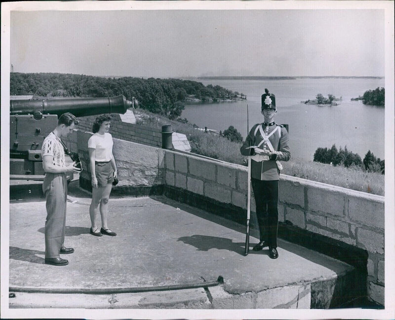 1954 Ottawa Canada National Film Board Bag Pipe Beautiful Lake View Photo 8x10 Model