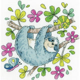 Heritage counted cross stitch kit Aida "Sloth", KCSL1525-A, 19,5x20cm, DIY Model