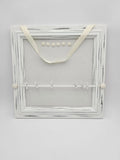 Rustic Distressed White Wood Memo Board & Photo Display Model