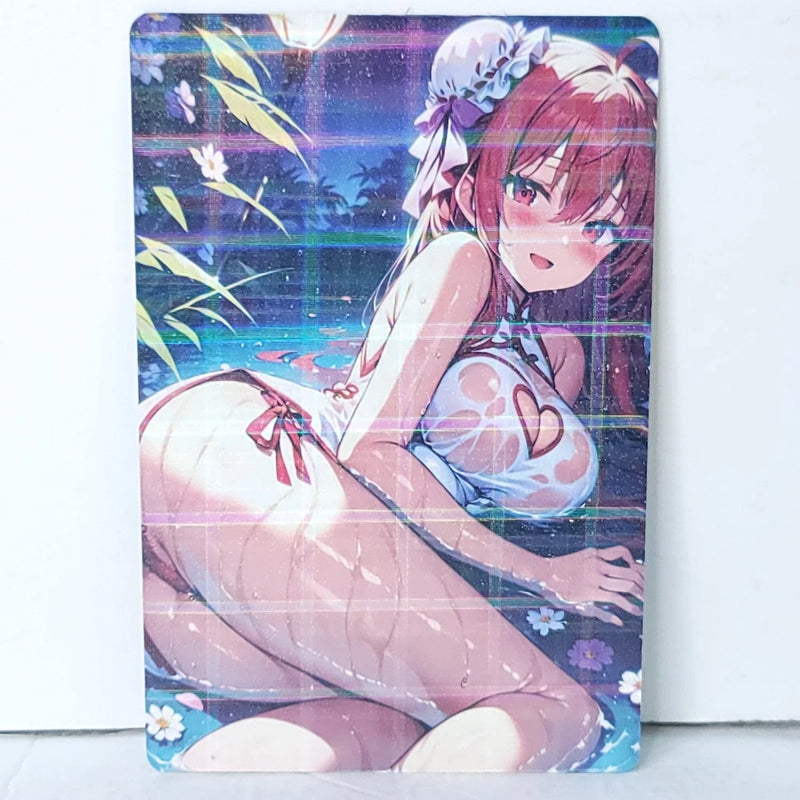 Himeko Dress Up Spa Holo Waifu Card Anime Girl Wall Art Oversized Board A5 Model
