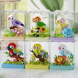 MOC Cute Birds Macaw Cockatiel Parrot Penguin Building Block Model Kit Toy Gift Model