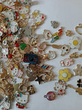 25+ Enamel and Gold Colored Charms with Cute Kitty (Hello) and More Charms