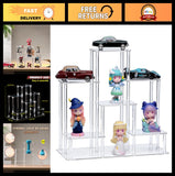 6 Tier Acrylic Display Stand for Action Figures, Pop Figures, Collectibles & Per Model
