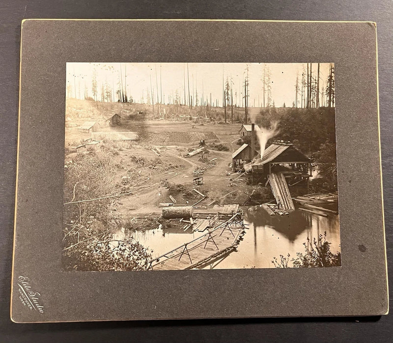 EARLY BOARD PHOTO LUMBER MILL VANCOUVER WASHINGTON MURRAY CREEK Model