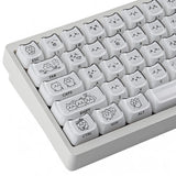 Crystal Jelly White Keycaps 119 Keys Mao Profile Cat Custom Keycap Model