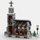 Mocs Building Bricks Kits Little Winter Church Building Blocks Sets Moc-58208 Model