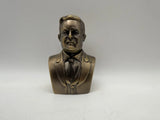 Theodore Roosevelt Bust Bronze Tone Presidential Statue Figurine Shelf Decor Model