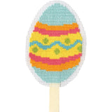 Bothy Threads counted cross stitch kit "Easter ?C Egg" with wooden stick, HOP7, 1 Model