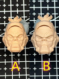 1/12 Unpainted 3D Print Punk Mechanical Ninja Head Sculpt Model Toys Model