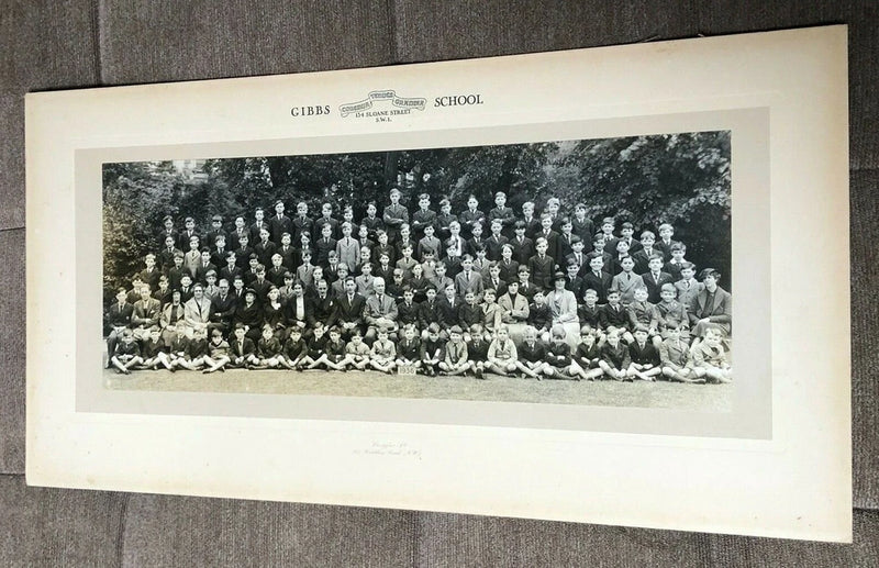 1936 large group photo on board - gibbs school sloane street Model