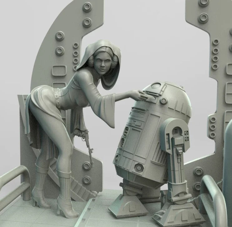 1/24 Resin Space Girl Fantasy Unpainted Unassembled Model