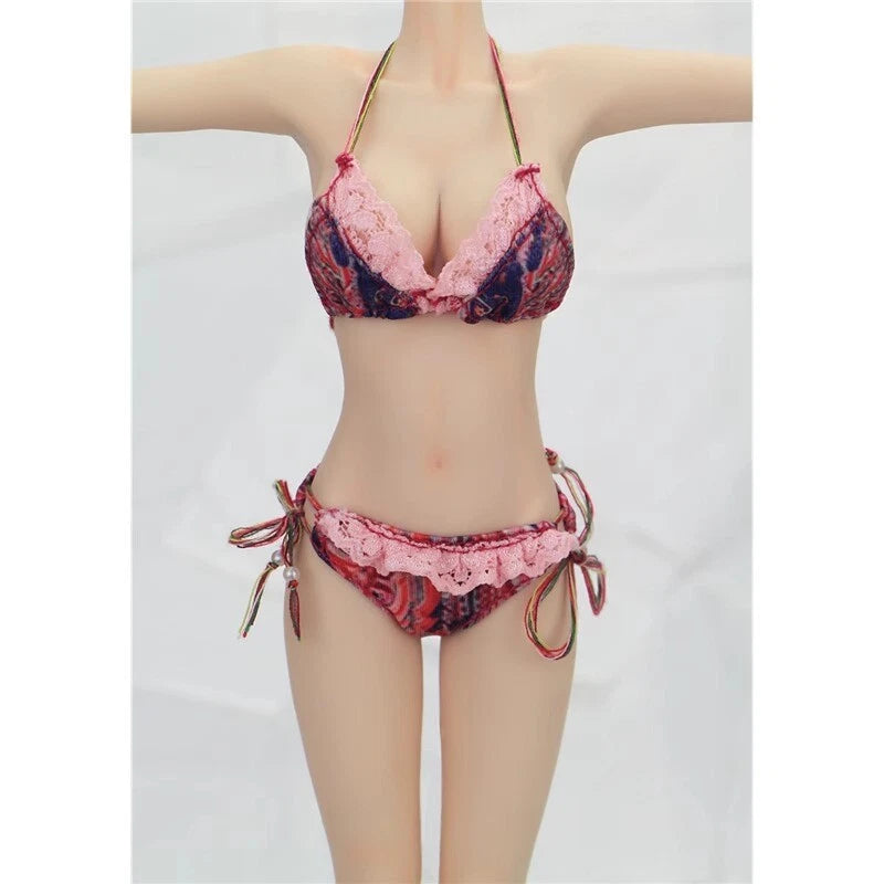 1/6 Female Sensual Lace Trimmed Bikini Set F 12 ¡±ph Tbl Action Figure Body Toys Model