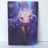 Keqing Black Pants Waifu Card Anime Girl Wall Art Oversized Board A5 Model