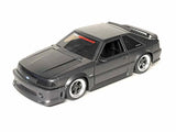 1989 Ford Mustang GT - Matte Black Diecast 1:24 Scale Model - Jada 33605MJ Model