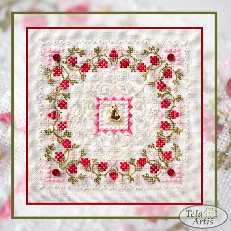 DIY Cross Stitch Embroidery Kit Raspberry marshmallow Fruit Sampler Craft Model