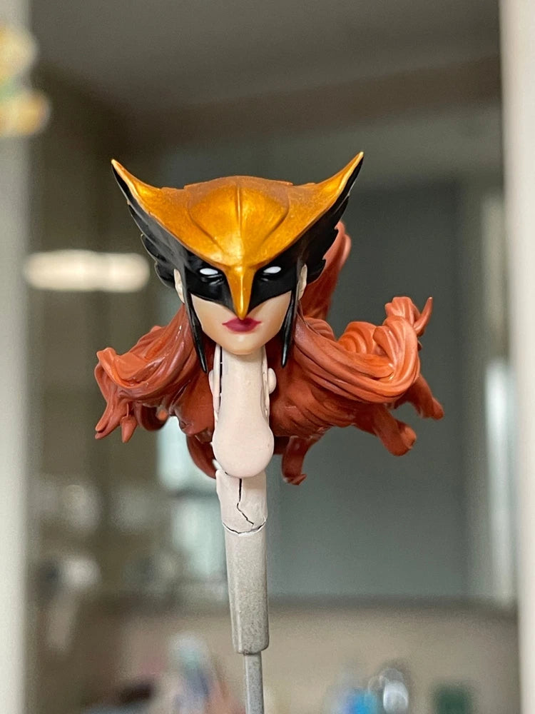 1/6 1/12 1/18 Hawkgirl Head Sculpt Fit 12" 6" 7" 3.75" Female Action Figure Body Model