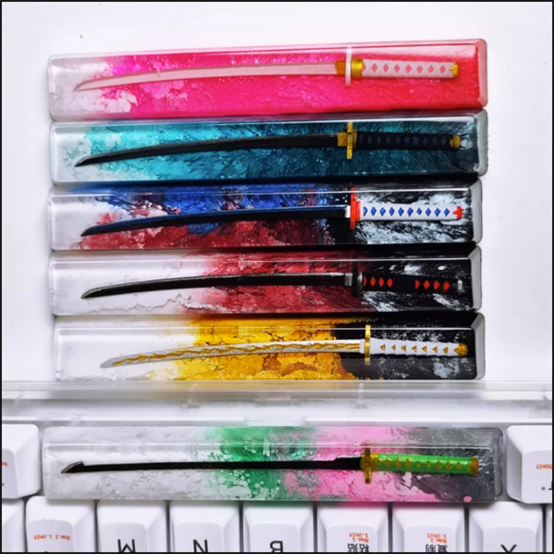1PC Demon Slayer 6.25u Spacebar Resin Keycap OEM Profile For Mechanical Keyboard Model