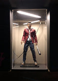 Action Figure Display Case 14" Figurine Acrylic LED Diecast Toy Collectible Box Model