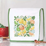 Herrschners? Sunny Citrus Mixer Cover Stamped Cross-Stitch Kit Model