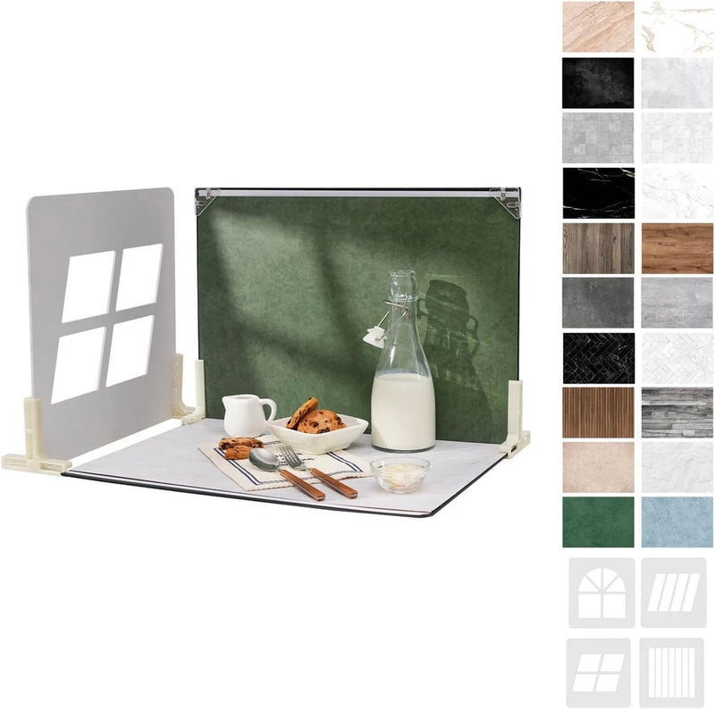Photo Backdrop Board W/ Shadow Boards 10Pcs 20Patterns Food Photography Model