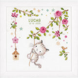 Vervaco counted cross stitch kit "Cheeky kittens", 30x31cm, DIY Model