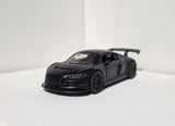Audi R8 Black Diecast Model Car Toy w/ Opening Doors 1:36 Spoiler Red Interior Model