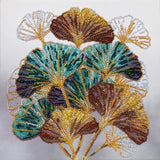 Ginkgo Emerald branch Bead Embroidery Kit ?C DIY Beaded Home Decor Wall Art Model