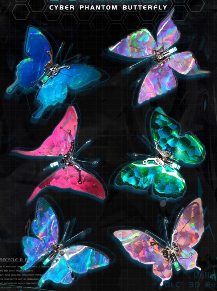 Blind box Mechanical Party Cyber Fantasy Butterfly Series - Metal DIY Model Kit Model