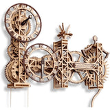Steampunk Wall Clock Kit - 3D Wooden DIY Model, Working Mechanical Wall Art Model