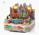 Arkitec 3D Build Football Stadium Wood Model Kit 177pcs Age 14+ LED Motorized Model