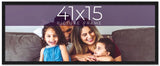 41x15 Frame Black Real Wood Picture Frame Width 0.75 inches | Interior Frame Dep Model