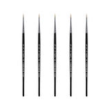 XDT#725 Round Finest Micro Tip Detail Art Brush 5 Pc #00000 Set Nail Model Kit Model