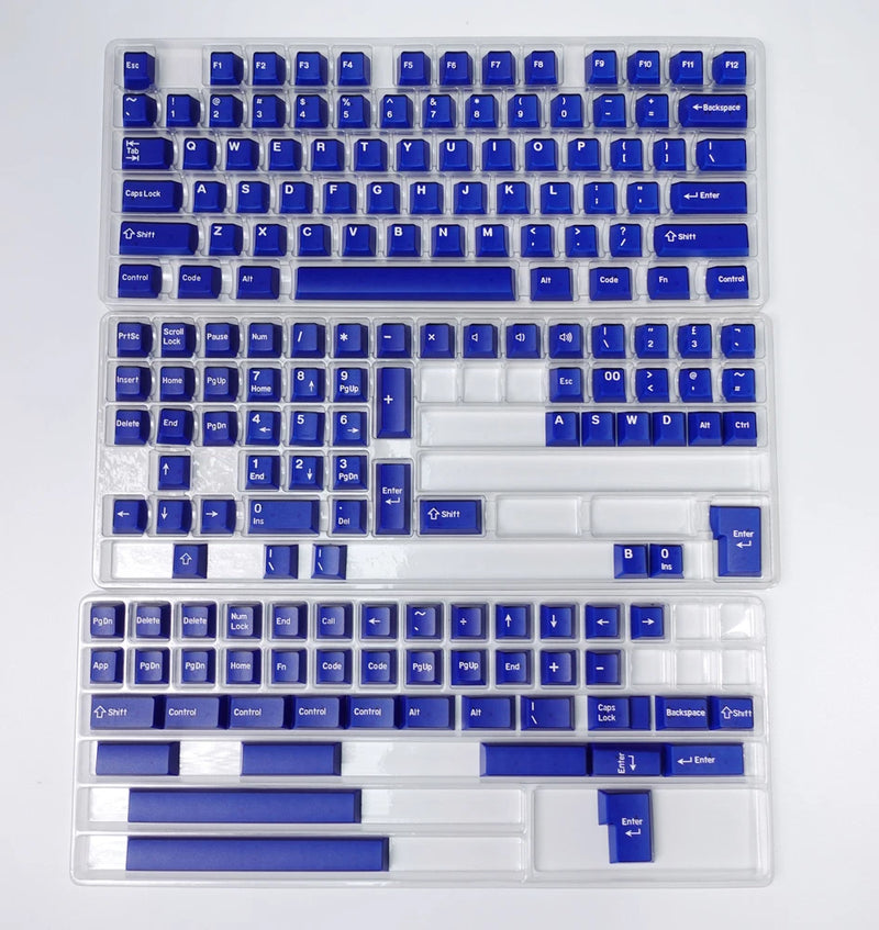 Double Shot ABS Cherry Profile Klein Blue Keycap Set -171 Keys Model