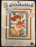 Stichables 72129 apples pears peaches Cross Stitch Kit Model